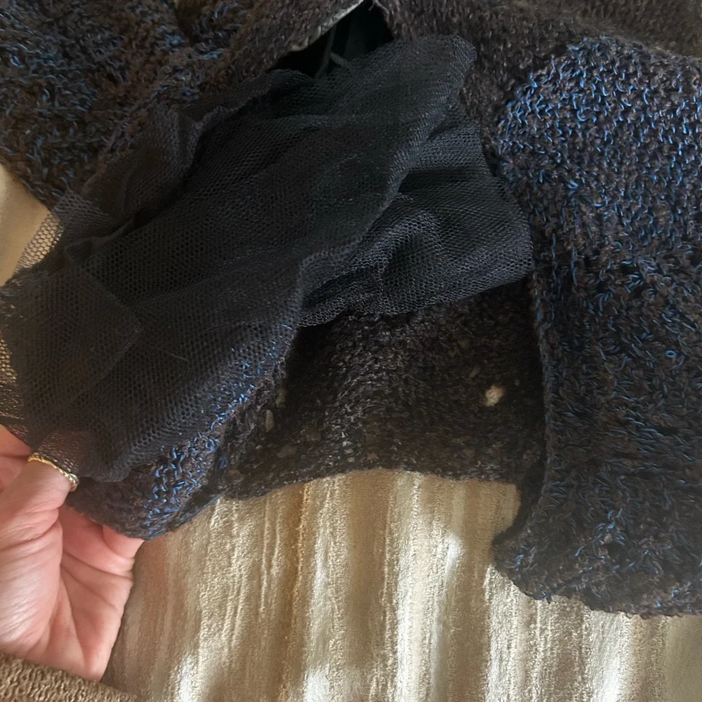 Vintage Wool Black Knit Dress - Picture 7 of 7
